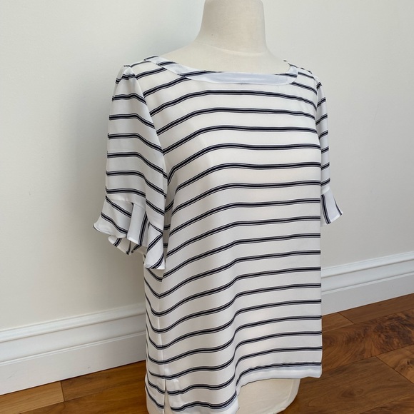 LOFT Ruffle Sleeve Blouse - Picture 2 of 6